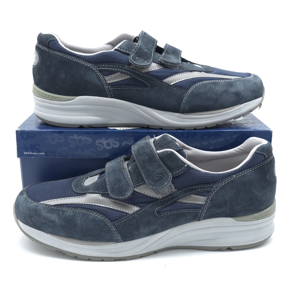 SAS Mens JV Mesh Walking Sneakers Size 16 M Blue Tripad Comfort Suede